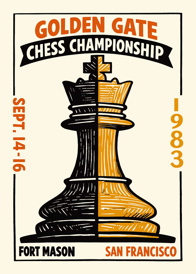 Golden Gate Chess Championship 1983 Poster