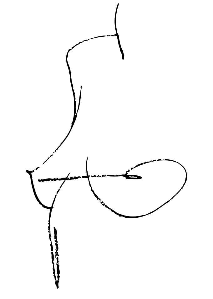 Abstract Black and White Line Art
