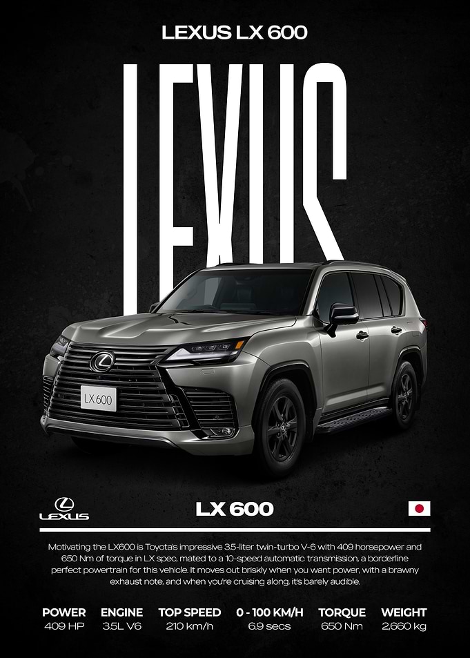 Lexus LX 600 Car Poster