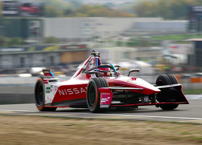 Nissan Formula E Race Car in Motion