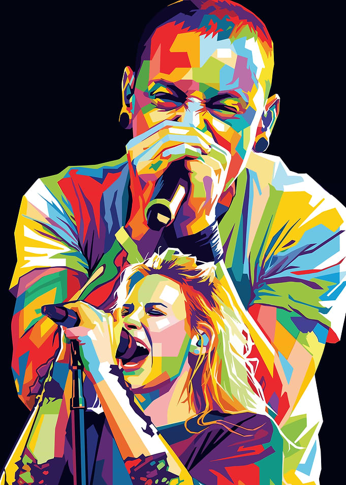 Colorful WPAP Art of Singers