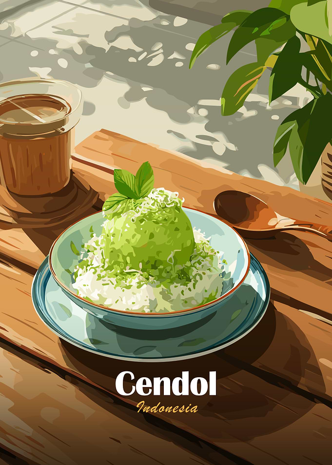 Cendol Dessert with Mint
