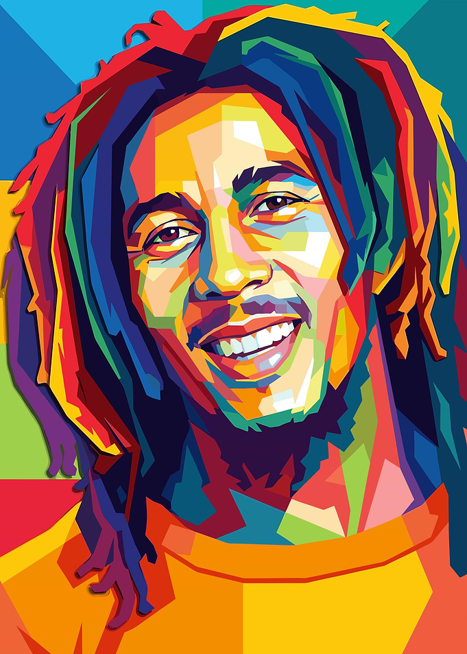 Bob Marley Pop Art Portrait