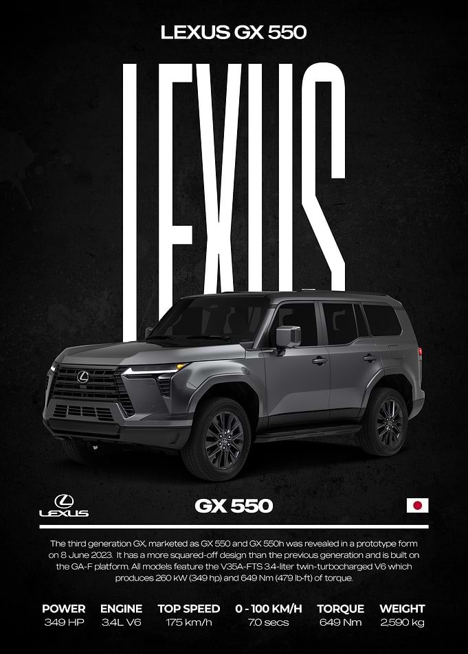 Lexus GX 550 Car Poster