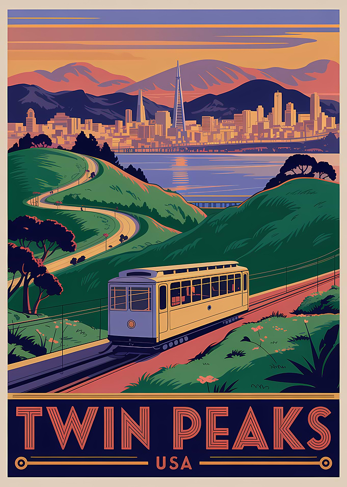 Twin Peaks USA Vintage Poster