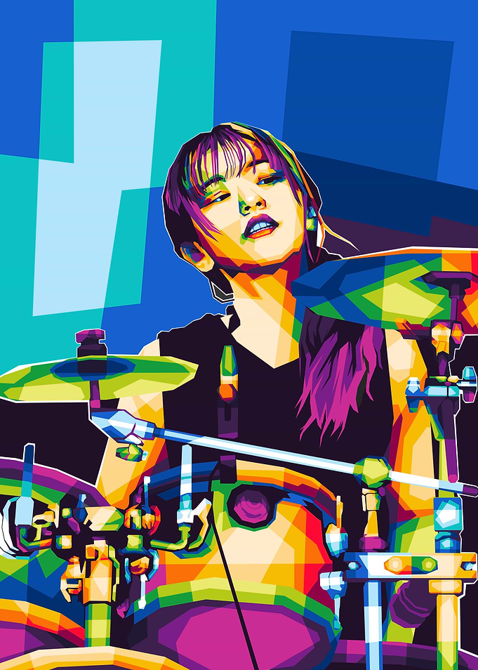 Pop Art Drummer Chodan of QWER