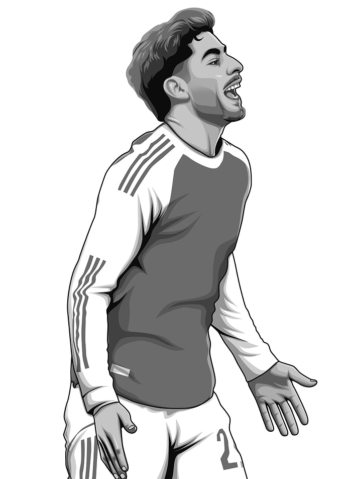 Kai Havertz Black and White Version
