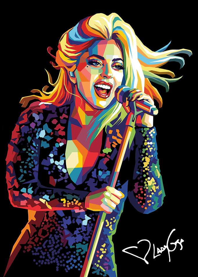 Lady Gaga Pop Art Portrait