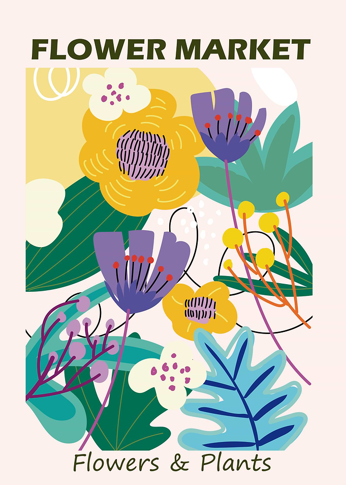 Flower Market Poster