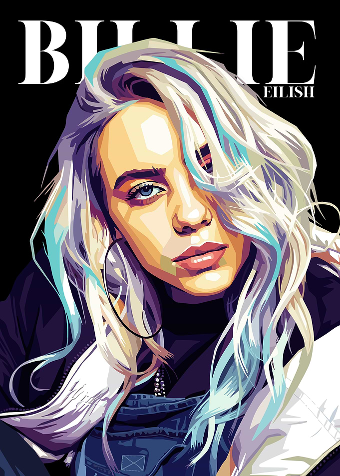 Billie Eilish Pop Art Portrait