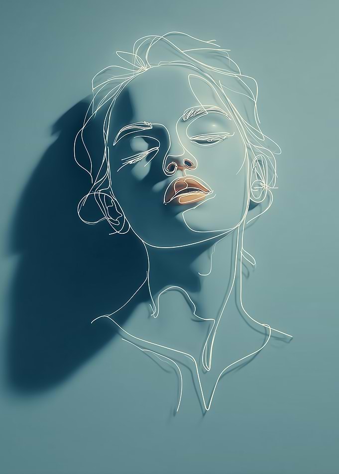 Minimalist Line Art Portrait