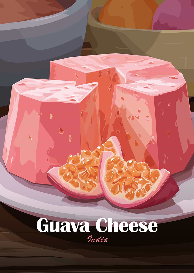 Guava Cheese with Passion Fruit