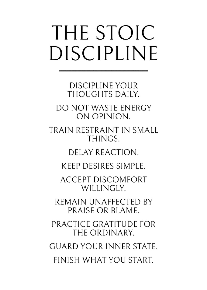 The Stoic Discipline Poster