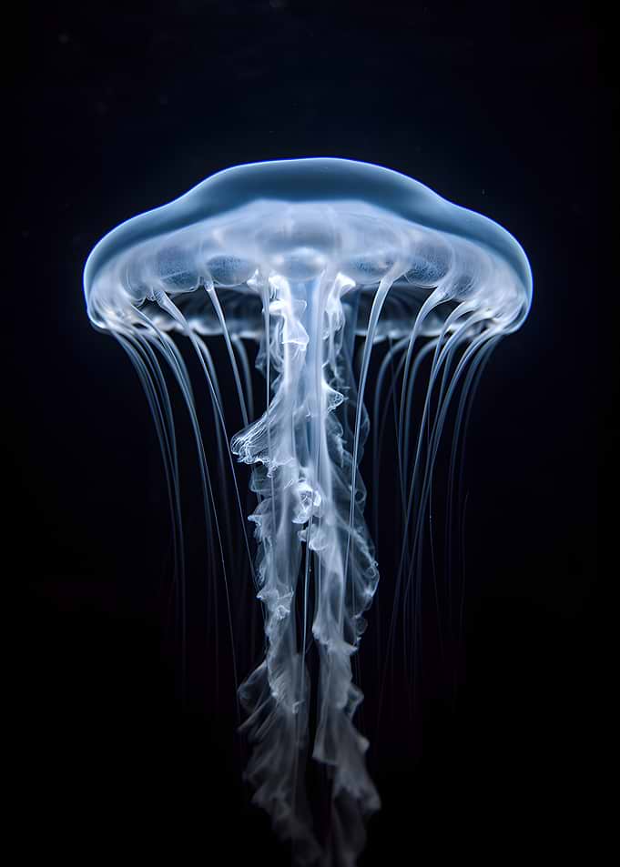 Jellyfish in Dark Water