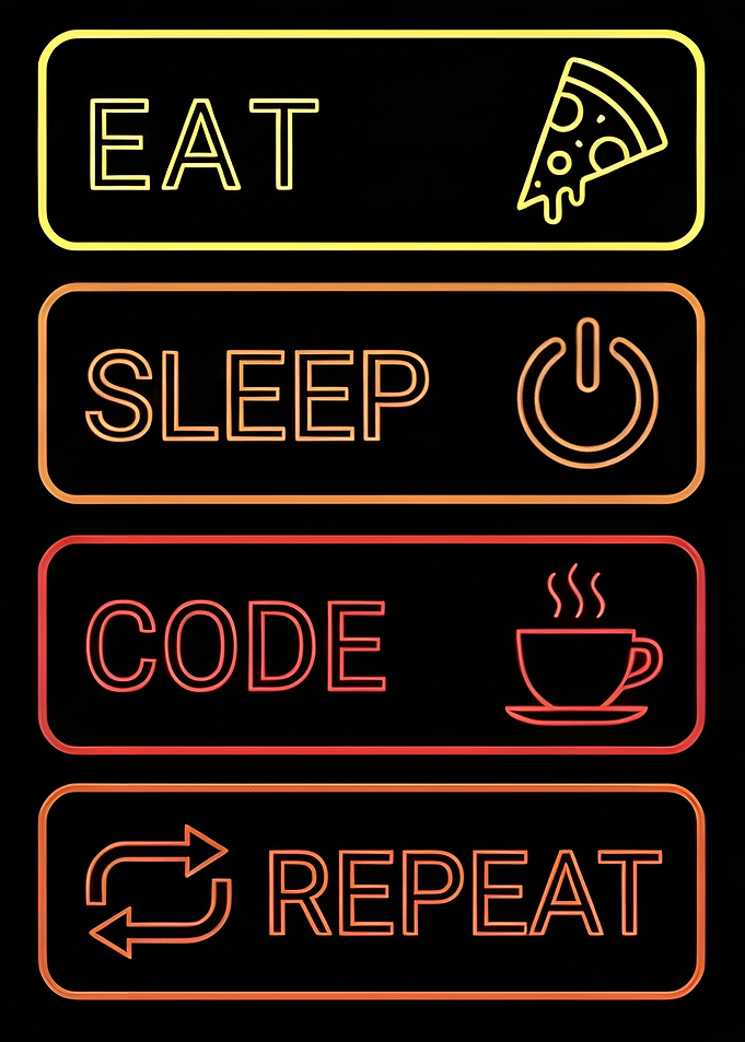 Eat Sleep Code Repeat - Programmer Fuel Cycle