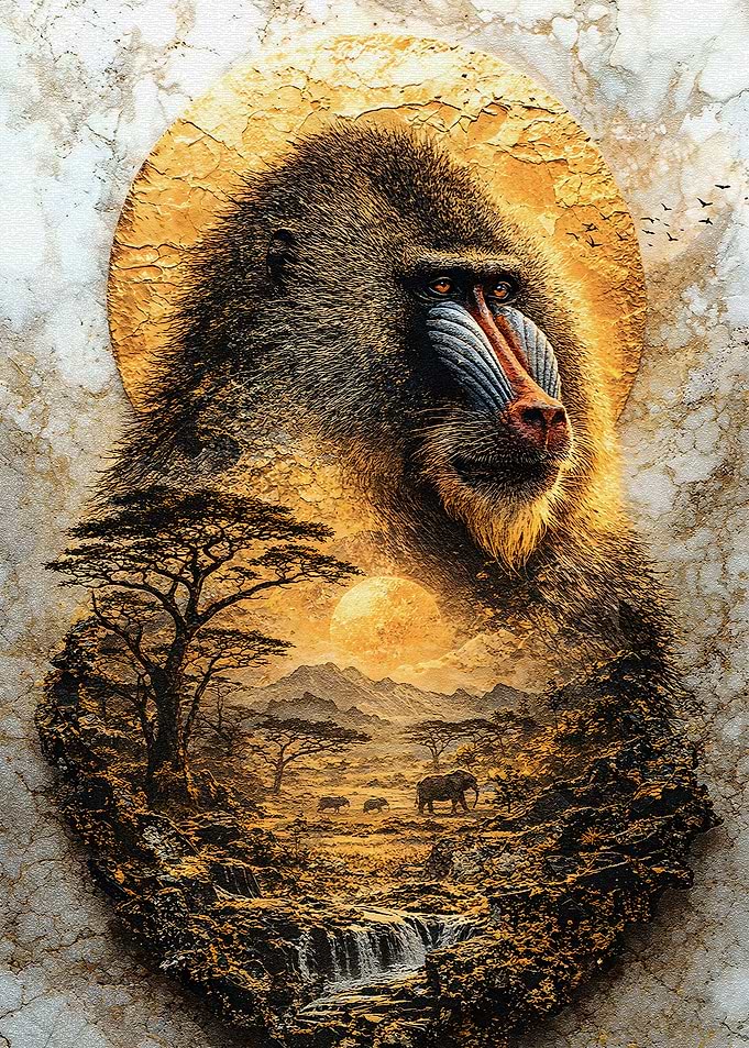 Mandrill Guardian of the Frostbitten Steppe