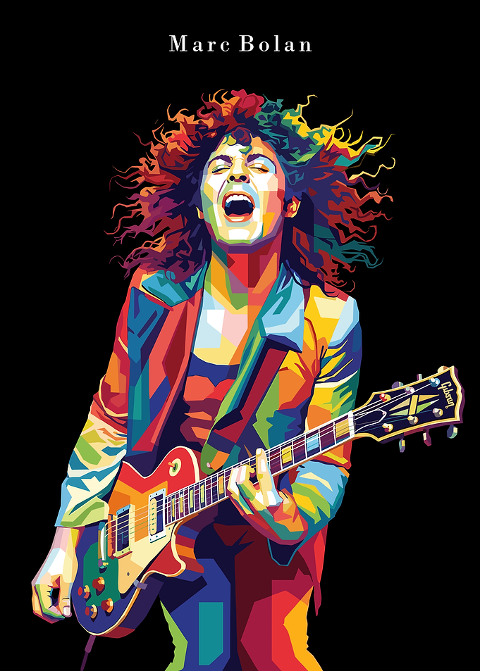 Marc Bolan Playing Guitar