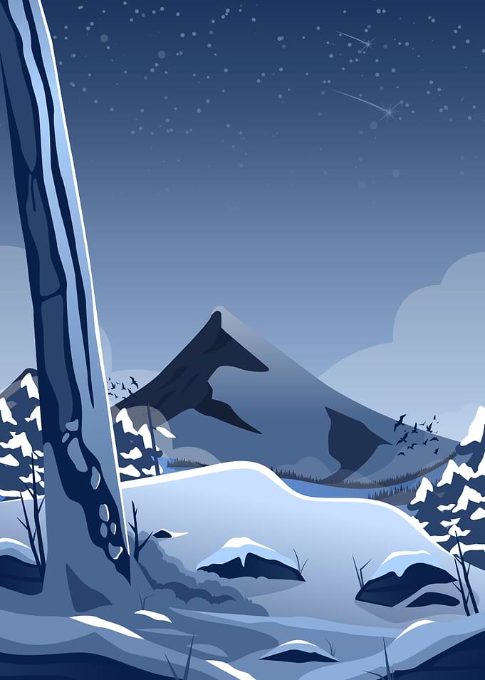 Winter Mountain Landscape
