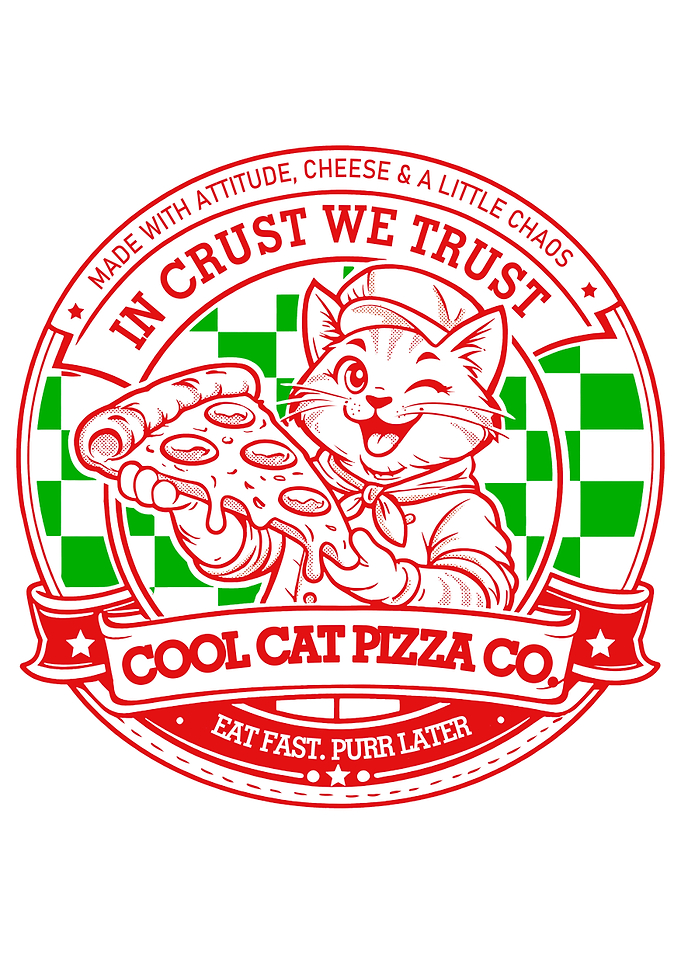Cool Cat Pizza Co. Logo