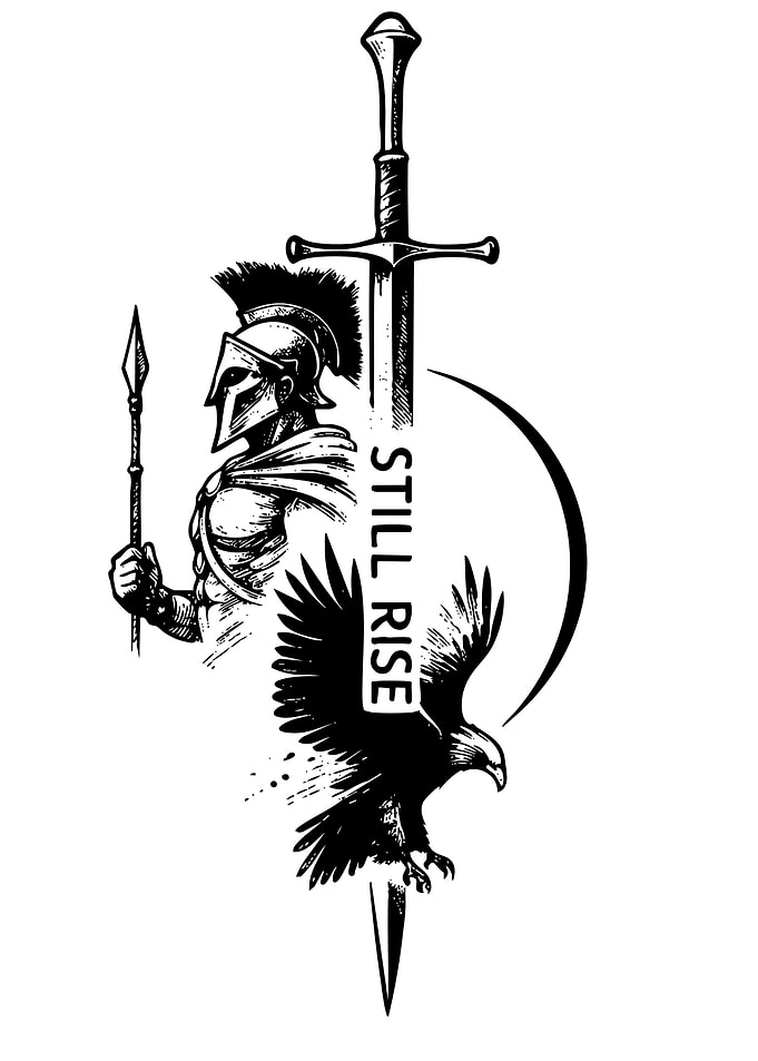 Spartan Warrior, Eagle, and Sword