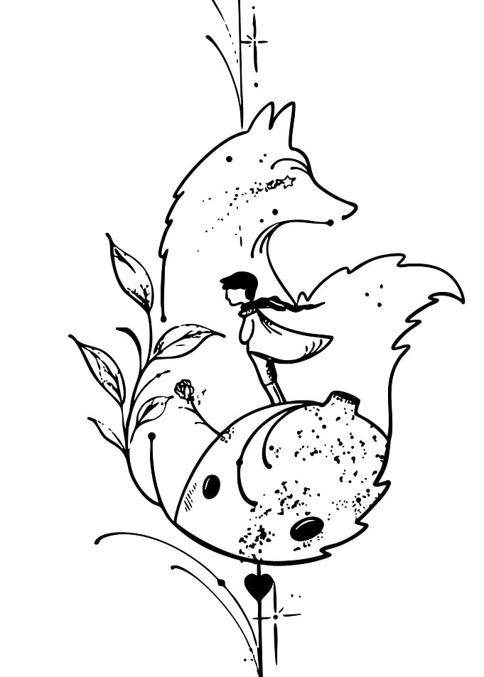 Boy and Fox Illustration