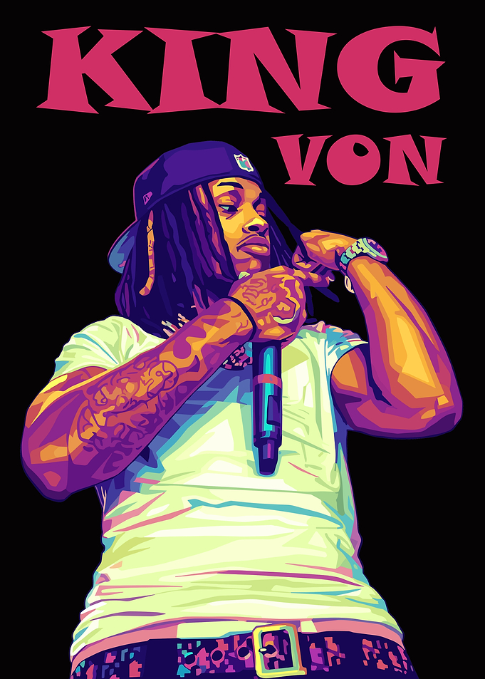 King Von Pop Art Portrait