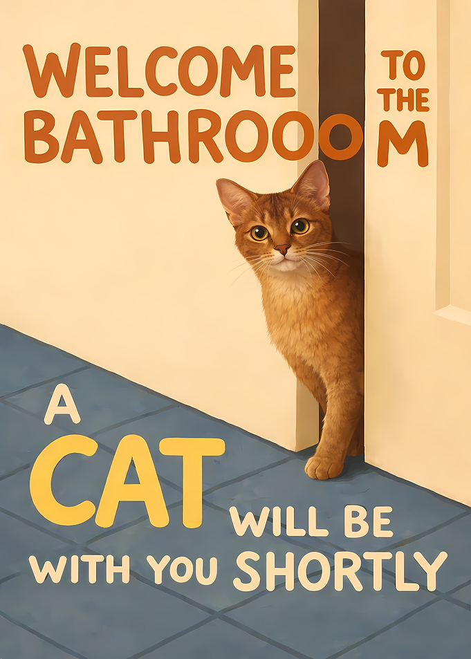 Welcome to the Bathroom Cat