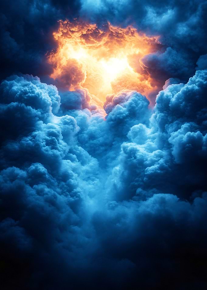 Fiery Clouds in the Sky