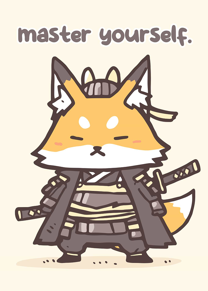 Cute Fox Samurai with Katana