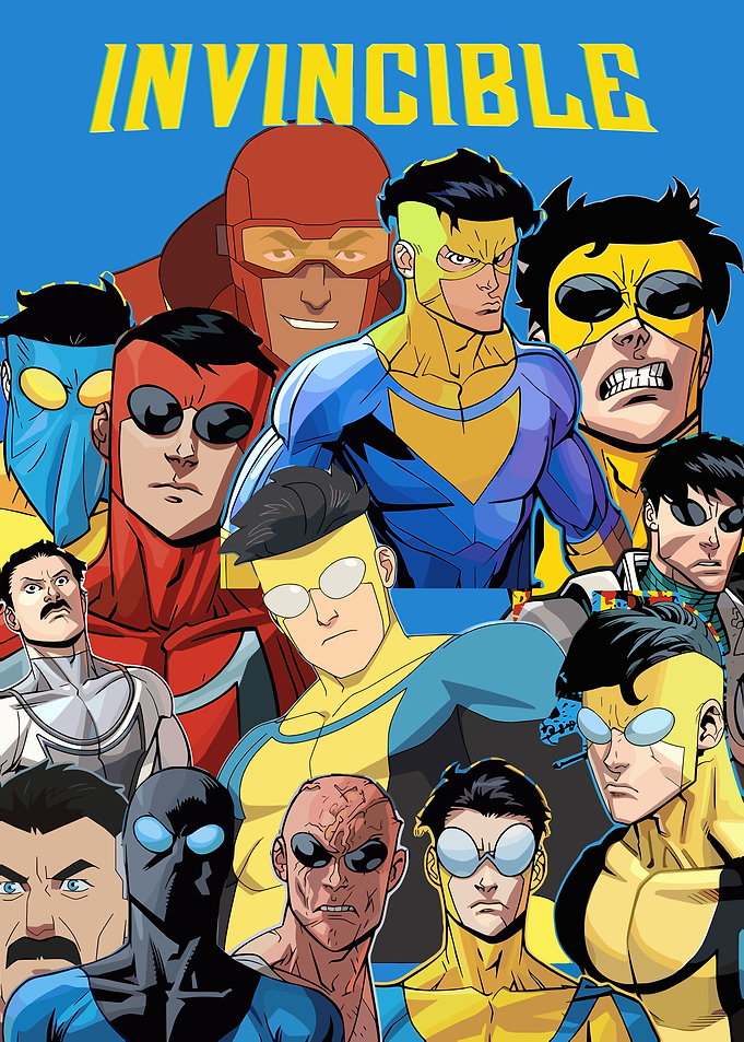 Invincible Comic Characters Collage