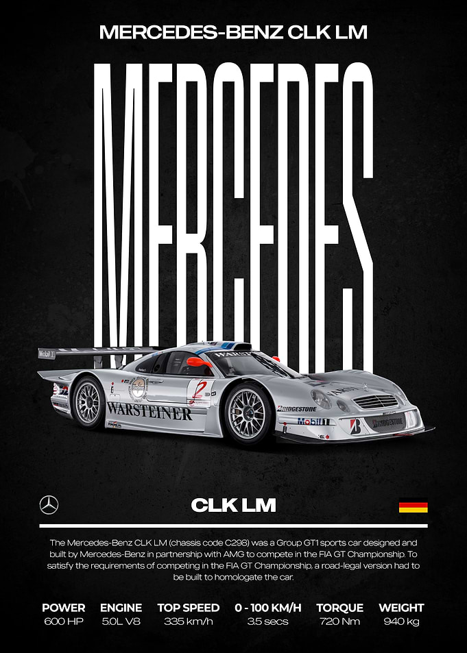 Mercedes-Benz CLK LM Poster