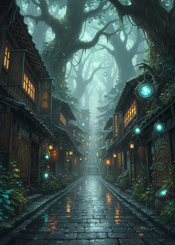 Enchanted Forest Village Street
