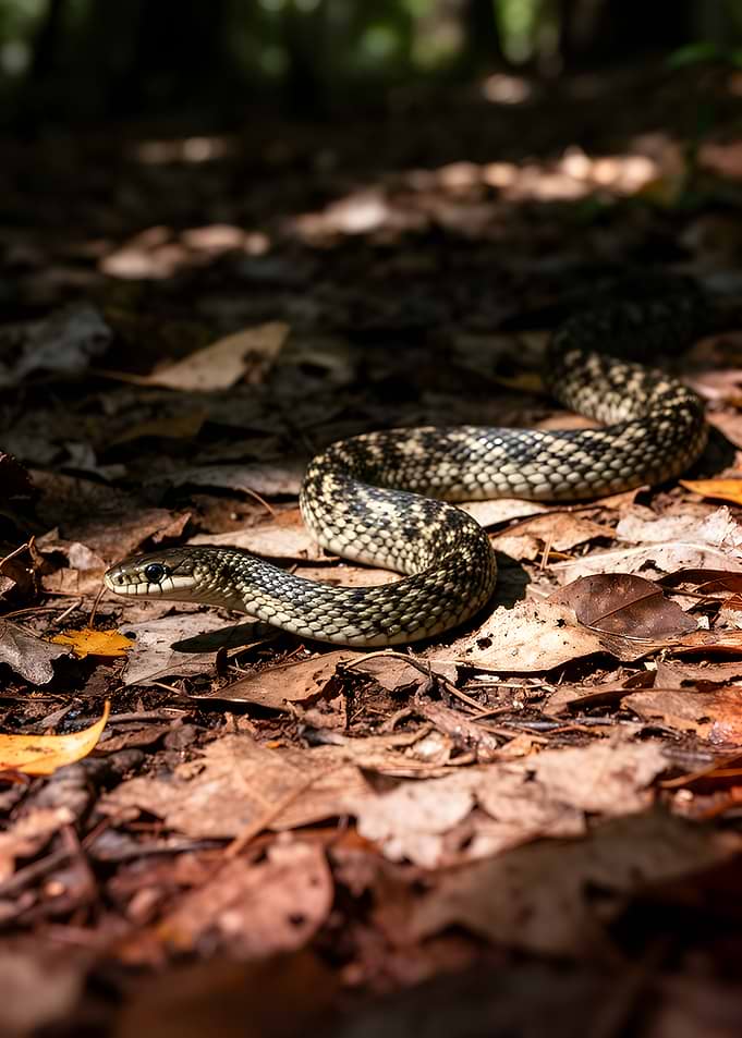 Snake on a forest floor