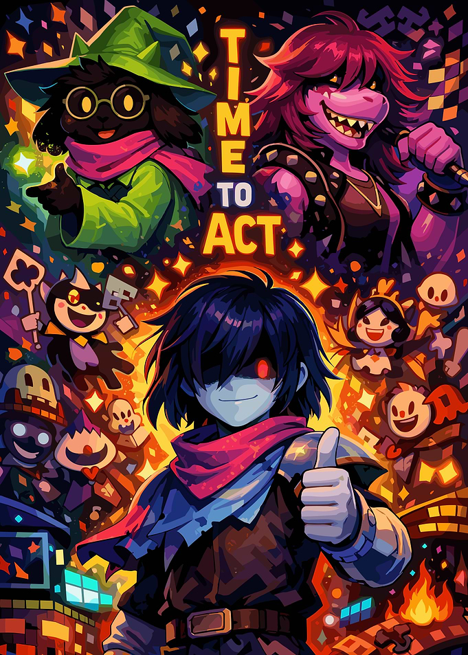 Deltarune Characters Time to Act