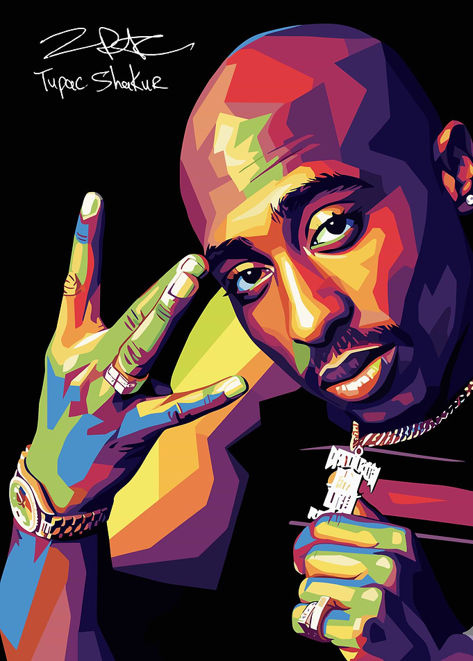 Tupac Shakur Pop Art Portrait