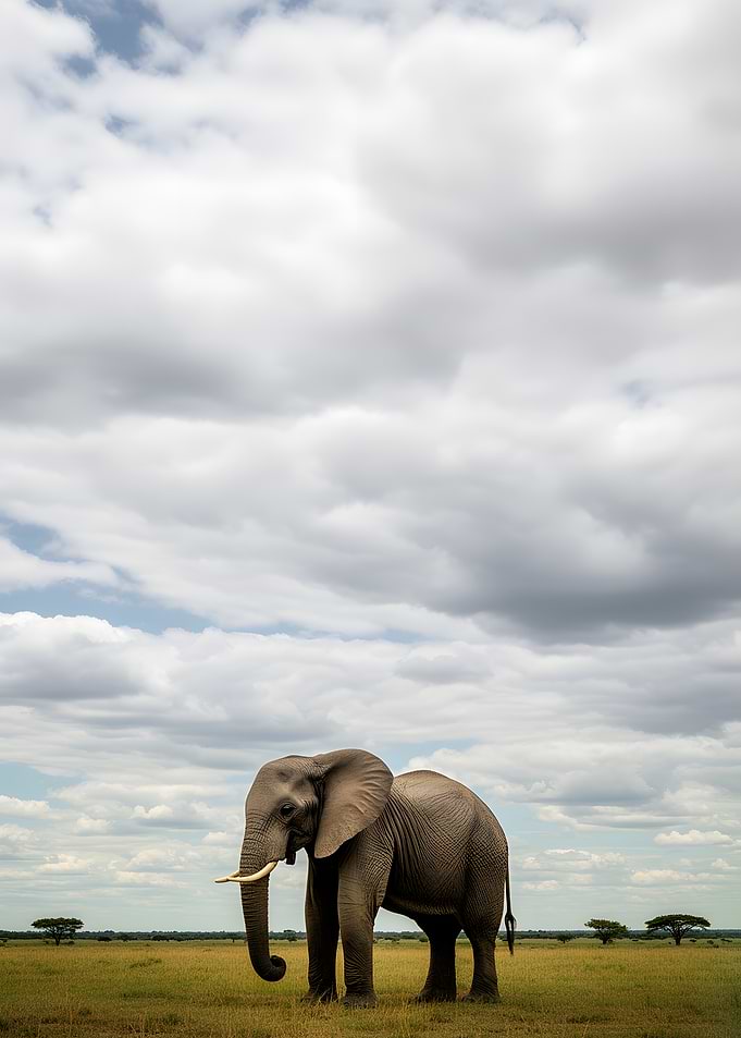 Elephant in African Savannah