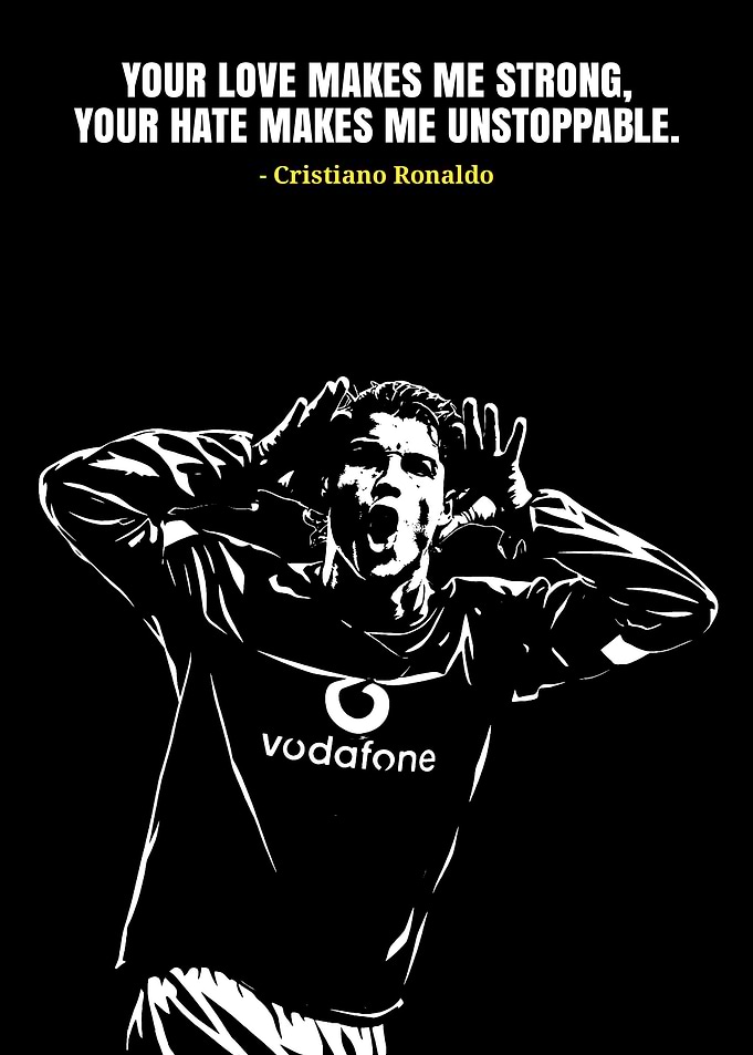 Cristiano Ronaldo Quote and Illustration