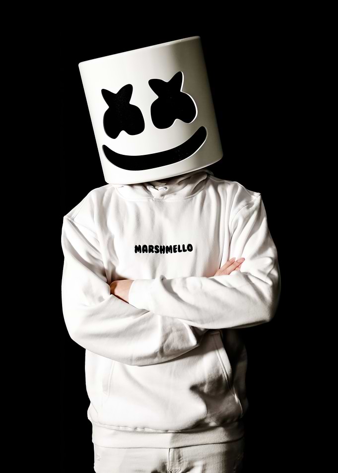 Marshmello in White Hoodie