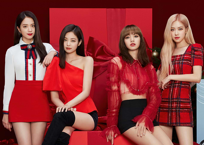 BLACKPINK in Red Holiday Outfits