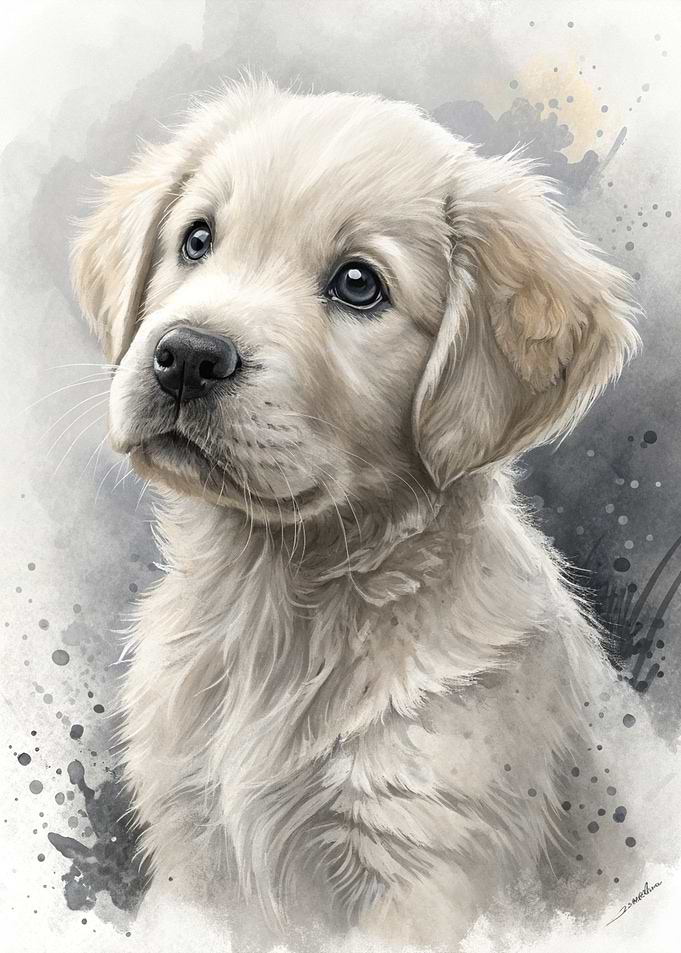 Golden Retriever Puppy Portrait