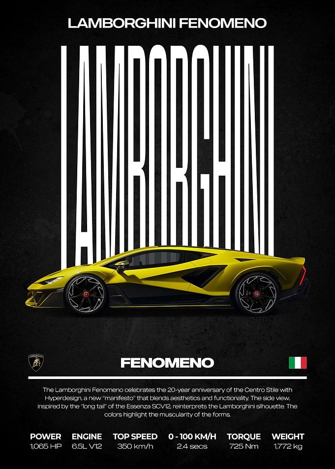 Lamborghini Fenomeno Poster
