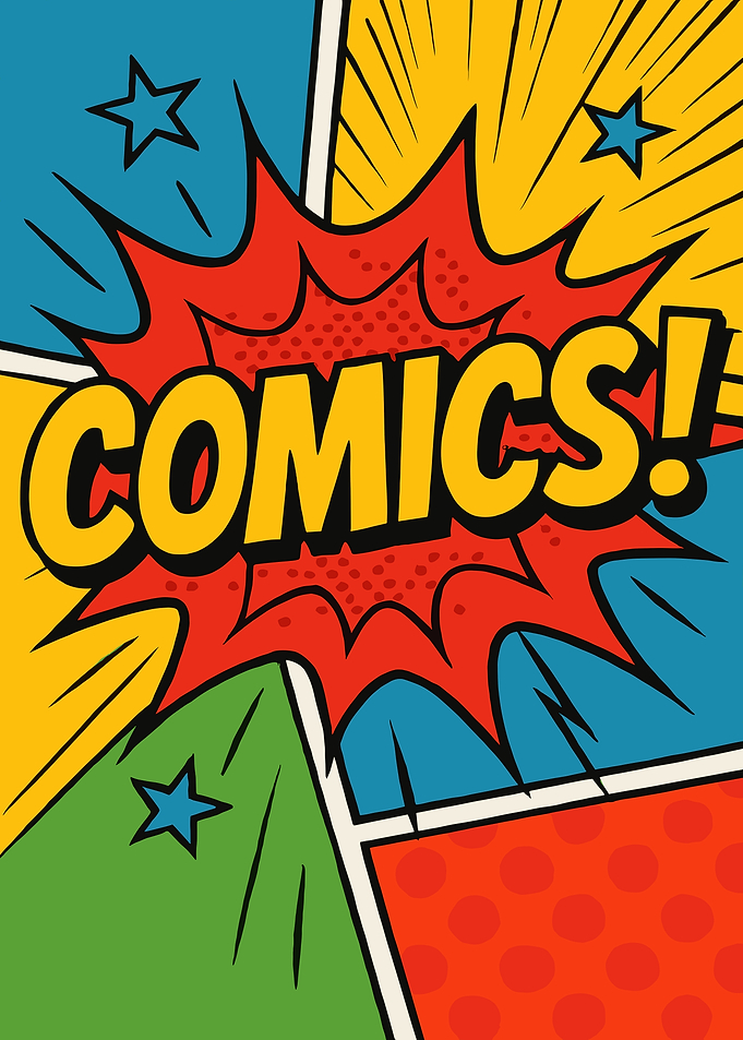 Comic Book Style 'Comics!' Explosion
