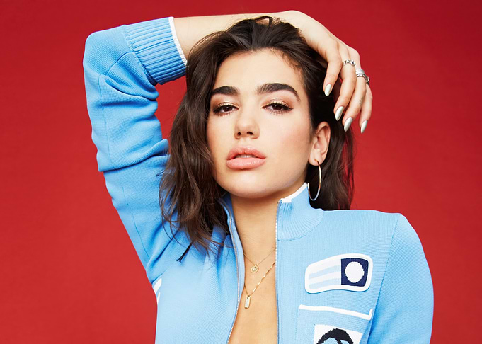 Dua Lipa in Blue Jacket