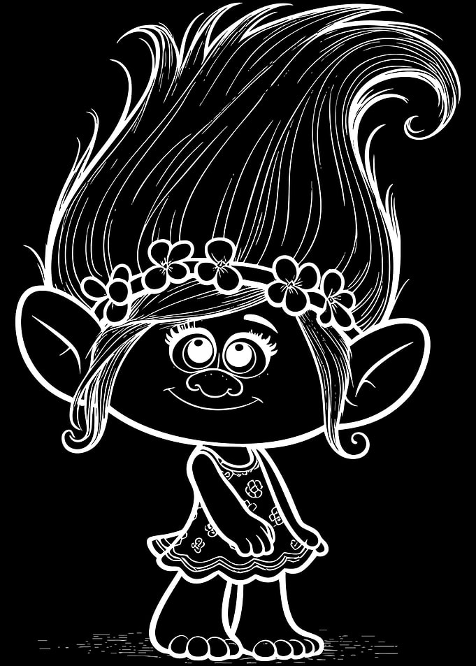 Troll Character with Flower Crown
