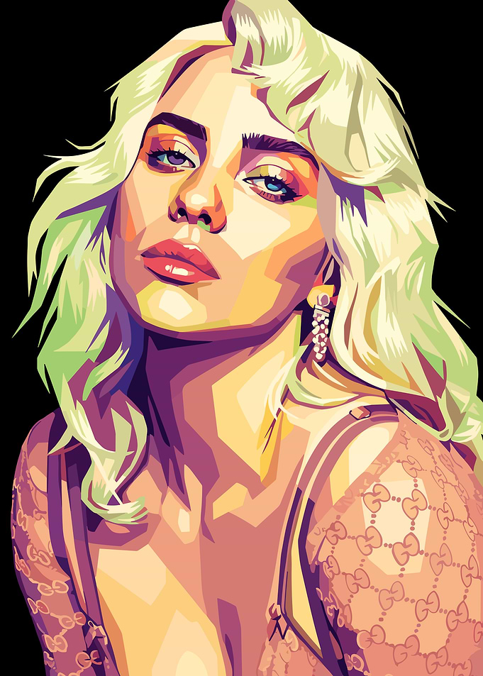 Billie Eilish Pop Art Portrait