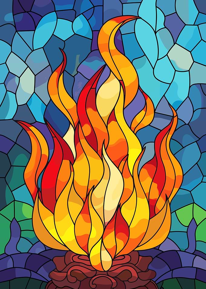 Stained Glass Fire