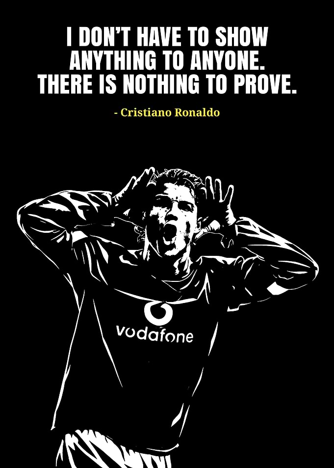 Cristiano Ronaldo Quote Poster