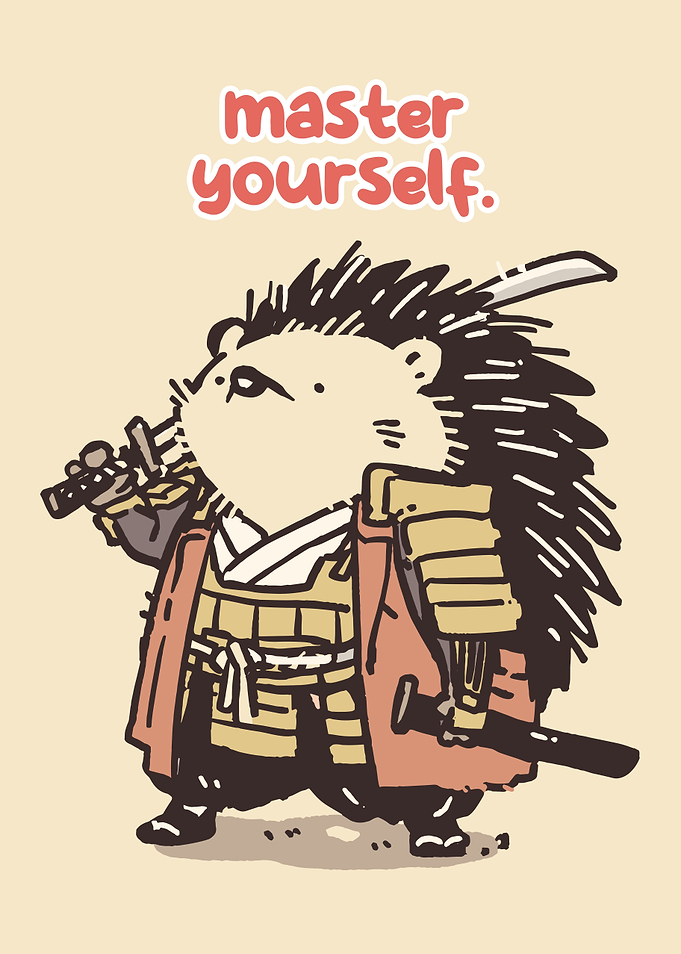 Samurai Hedgehog with Swords