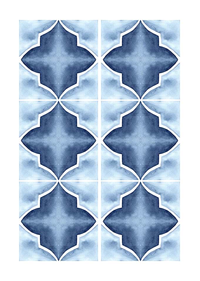 Blue Portuguese Tile Pattern