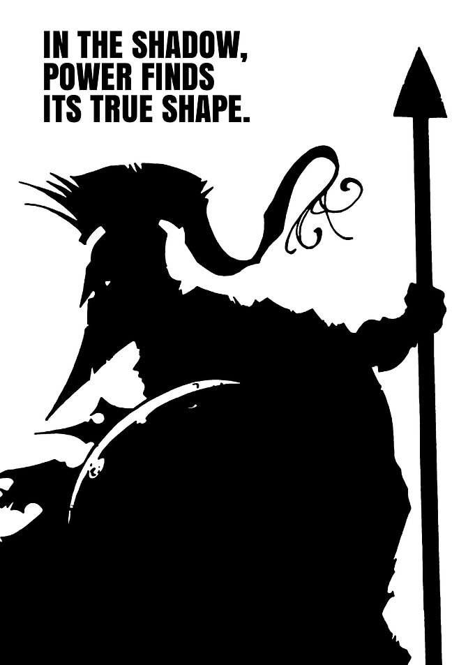 Spartan Warrior with Spear and Shield